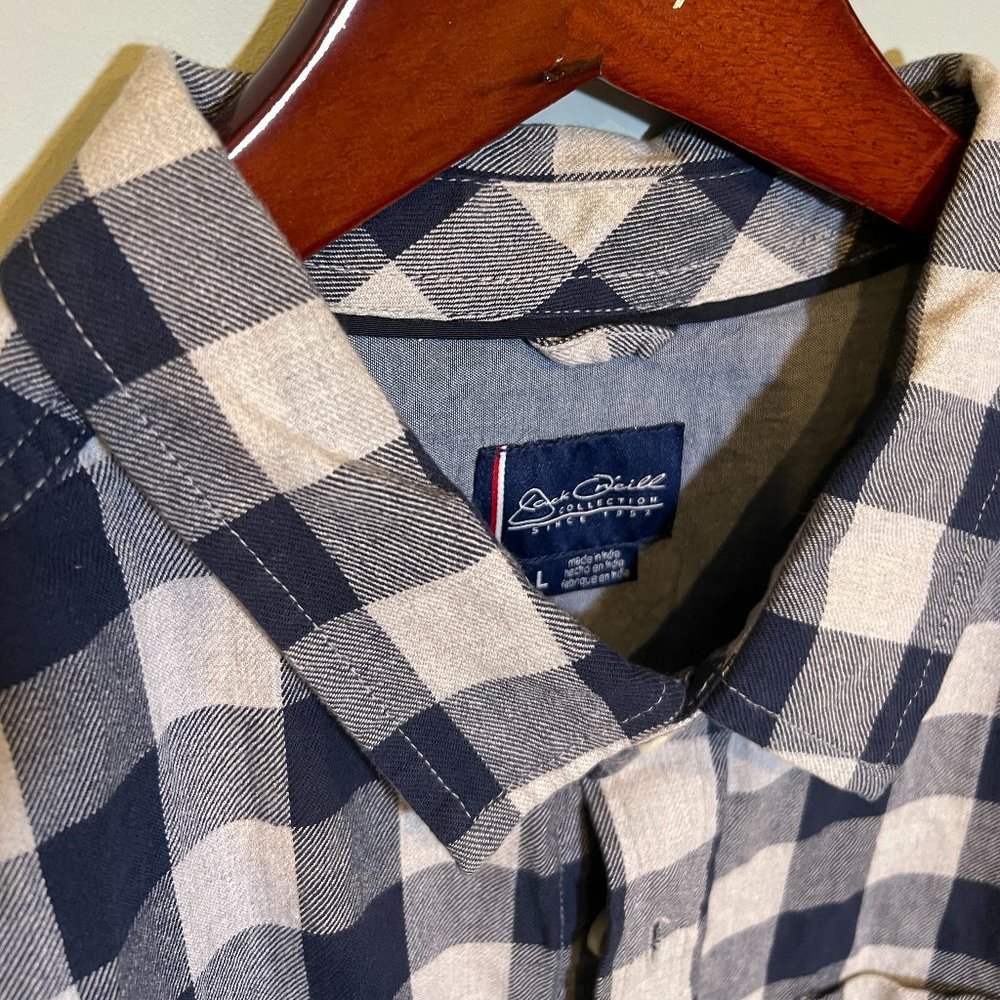 Jack O'Neill  - Blue / Grey Plaid Button Down size Large